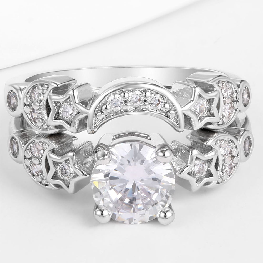 Pozlacený Slitinový Prsten s Bílým Emporia® Křišťálem