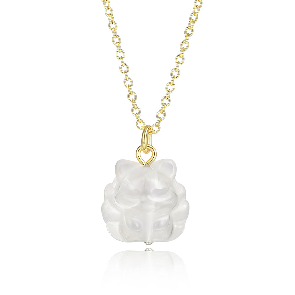 Pozlacený Slitinový Náhrdelník s Bílým Emporia® Křišťálem