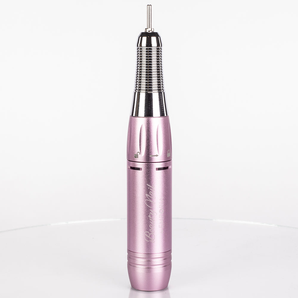 Profesionální pilník na nehty Emporia Beauty Nail s vyměnitelnými hlavicemi – růžový