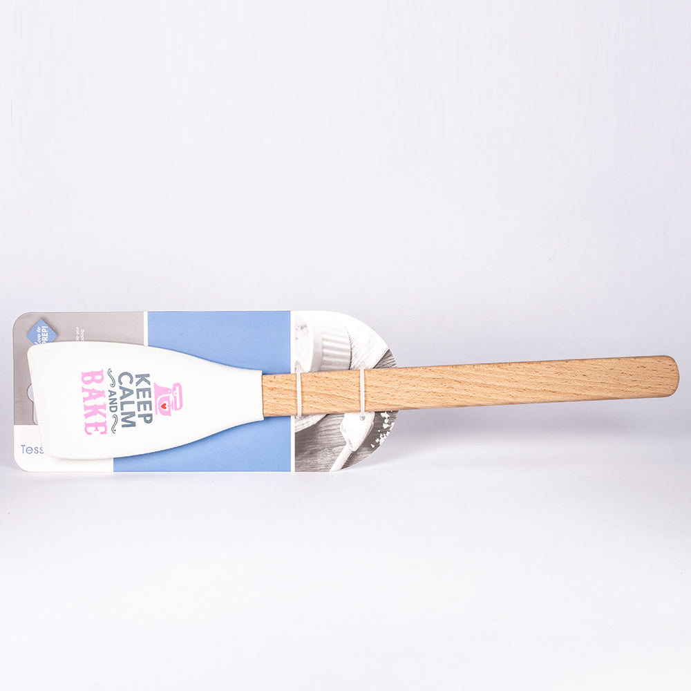 "Keep Calm and Bake" Dřevěná rukojeť špachtle