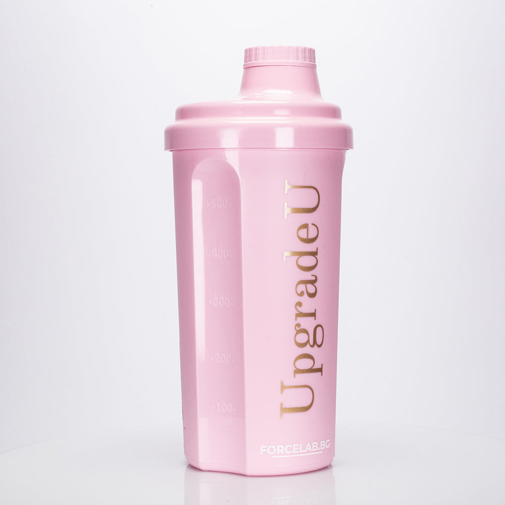 Šejkr UpgradeU, růžový, 500 ml