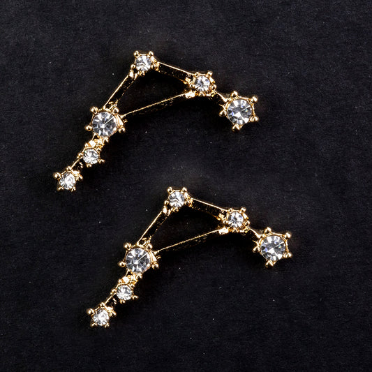 Váha Pozlacené Slitinové Náušnice s Bílým Emporia® Křišťálem