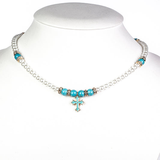 Korále Náhrdelník s Tyrkysem - Karátové číslo: 55.6. přibližná hmotnost: 26.25 gramů ( Náhrdelník+Přívěsek )