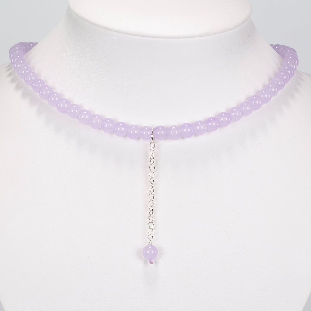 Stříbro 925/1000 - Náhrdelník s jadeitem - Karátové číslo: 70.56. přibližná hmotnost: 8 gramů