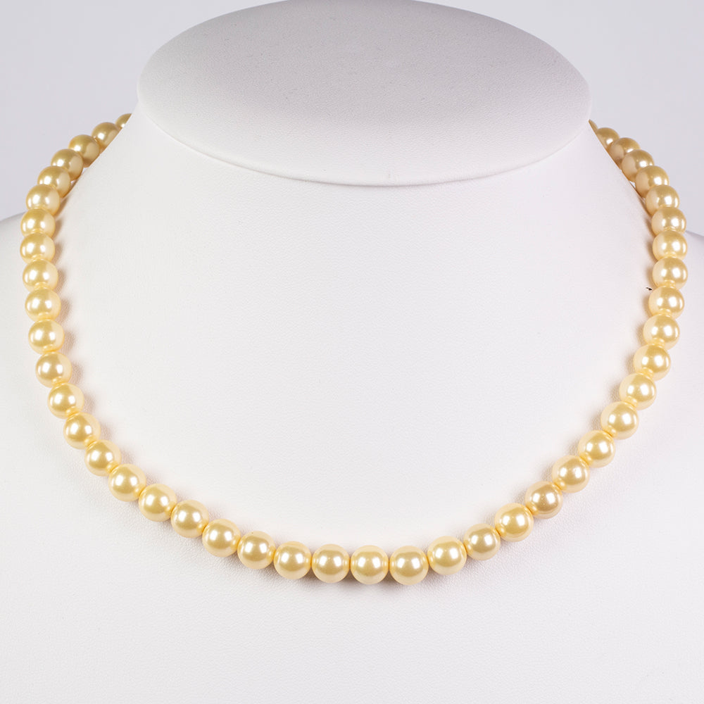 Pozlacené Stříbro 925/1000 - Sada s Jihomořskou Zlatou Perlou - Karátové číslo: 473.5. přibližná hmotnost: 95.36 gramů ( Náhrdelník+Náušnice+Náramek )