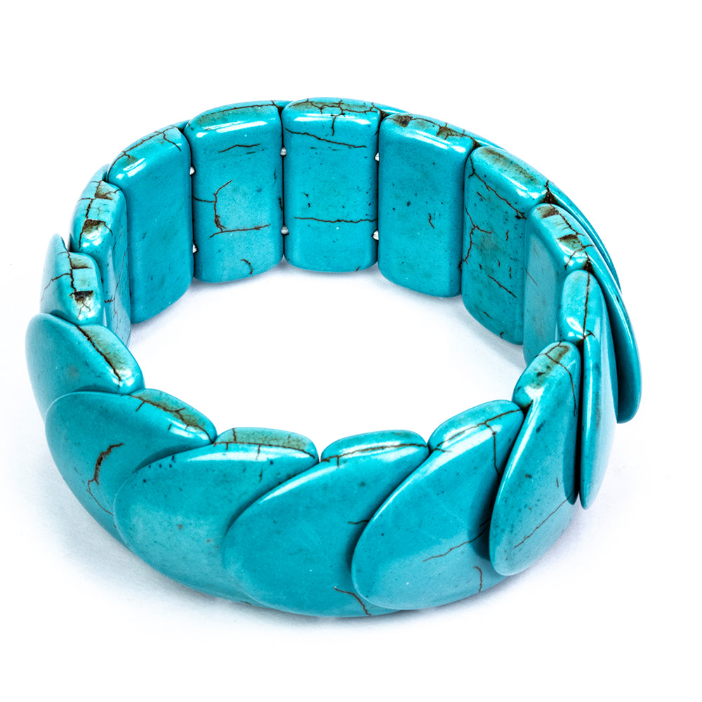 Korále Náramek s Tyrkysem - Karátové číslo: 394. přibližná hmotnost: 78.8 gramů