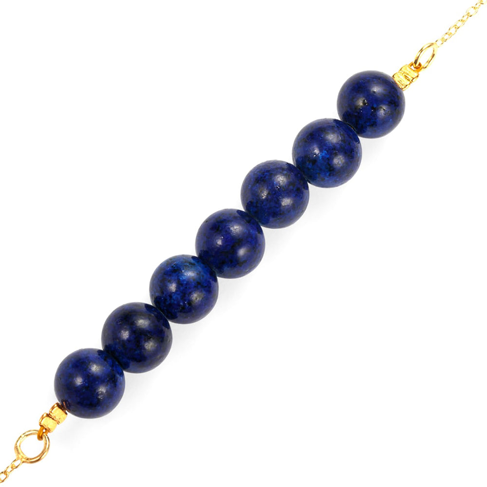 Pozlacený Stříbrný Náhrdelník s Lapisem Lazuli