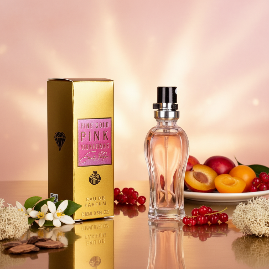 15ml EDP „FINE GOLD PINK VIBRATIONS“ – ovocno-citrusová vůně