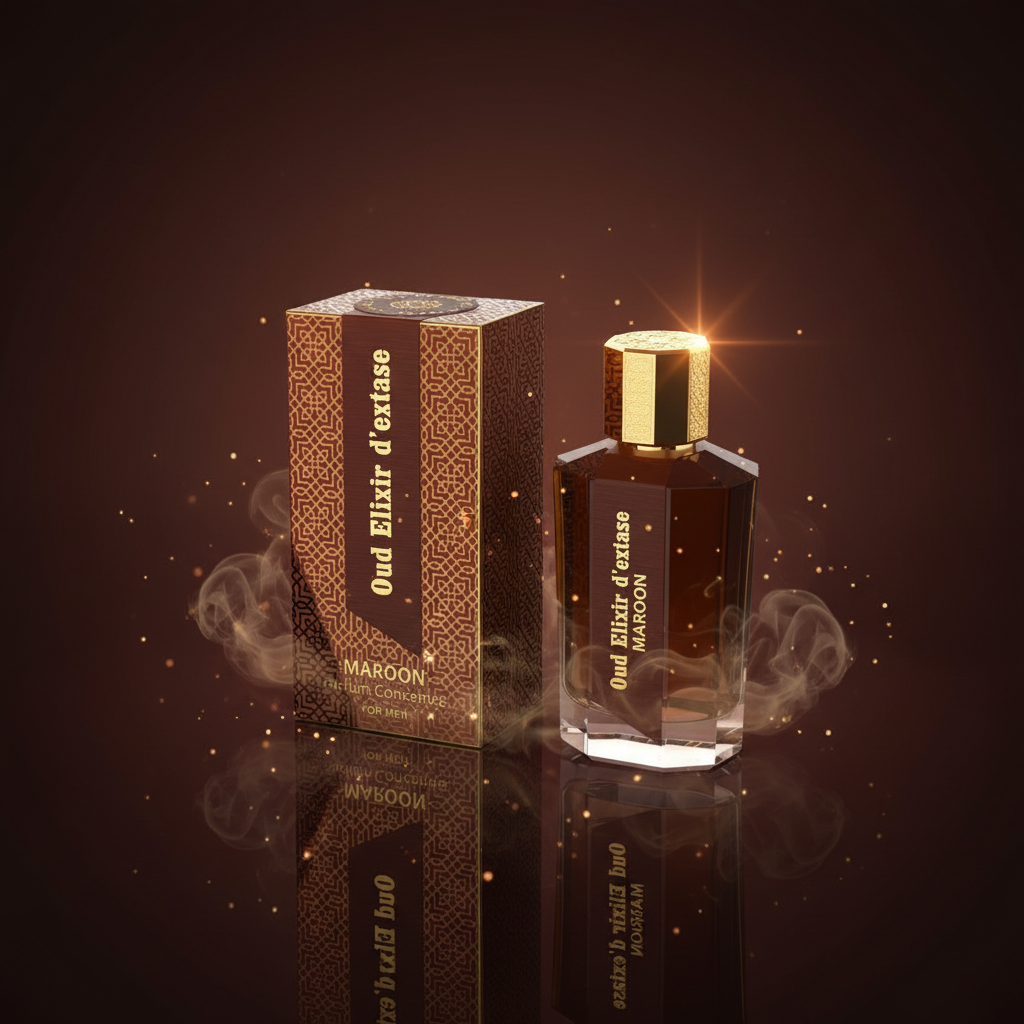 EDP 100ml "Oud Elixir D’extase Maroon" - orientálně-dřevitá vůně