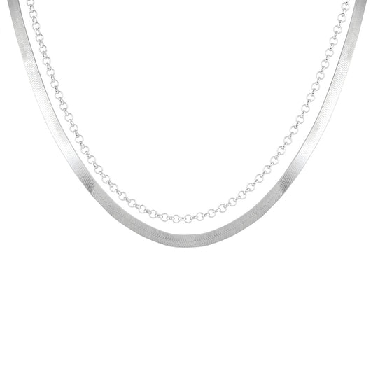 Stříbro 925/1000 - Sada přibližná hmotnost: 28.01 gramů ( Náhrdelník )