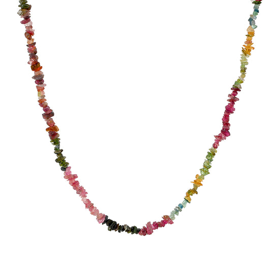 Nugetový Náhrdelník s Duhovým Turmalínem z Pelmadulla - Karátové číslo: 119.17. přibližná hmotnost: 23.83 gramů