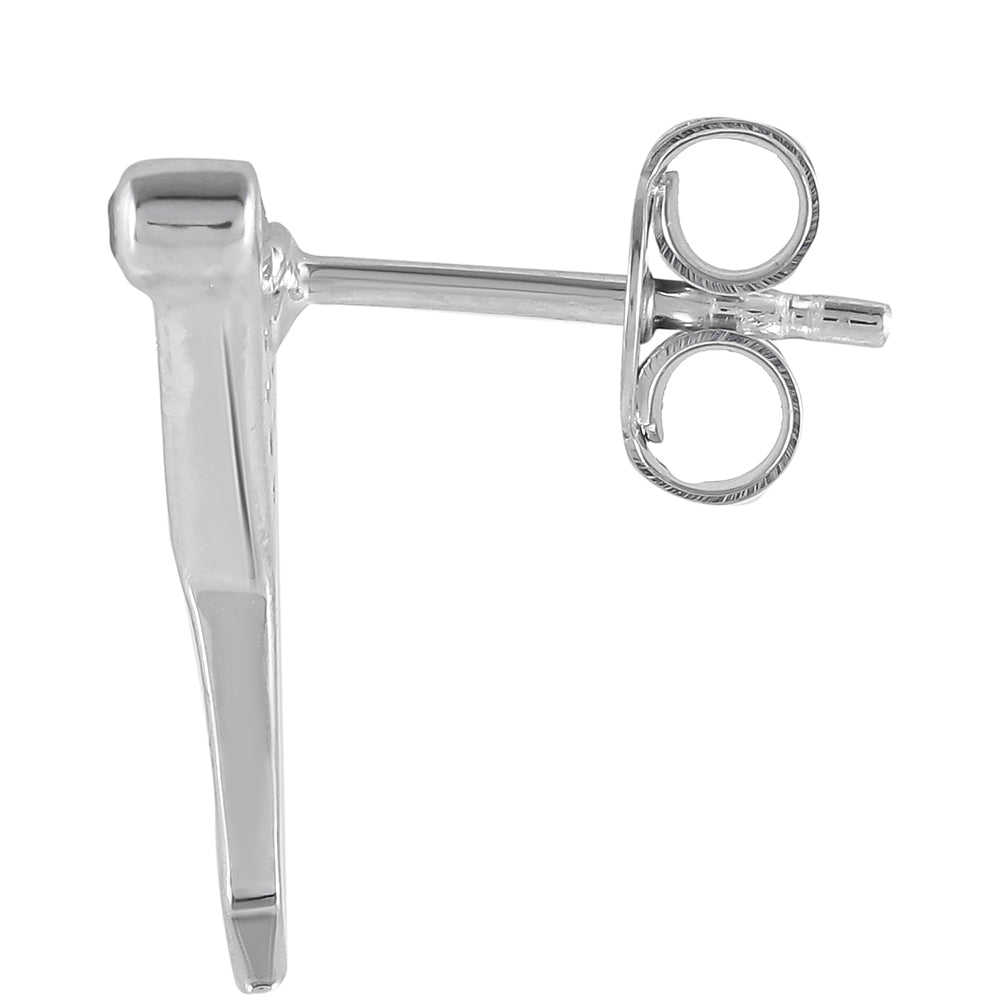 Stříbrné Náušnice s Chromovým Diopsidem a Bílým Topazem