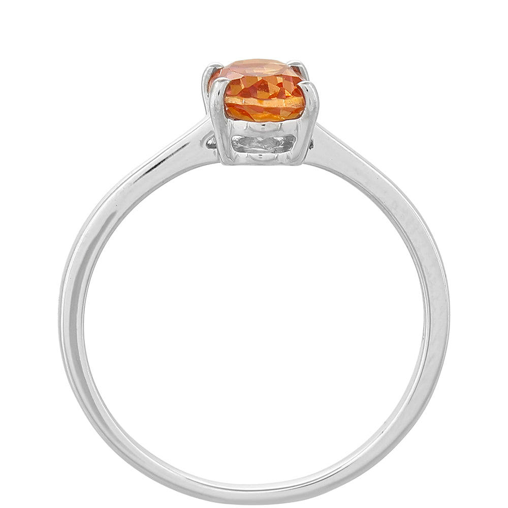 Stříbrný Prsten s Padparadscha Křemenem