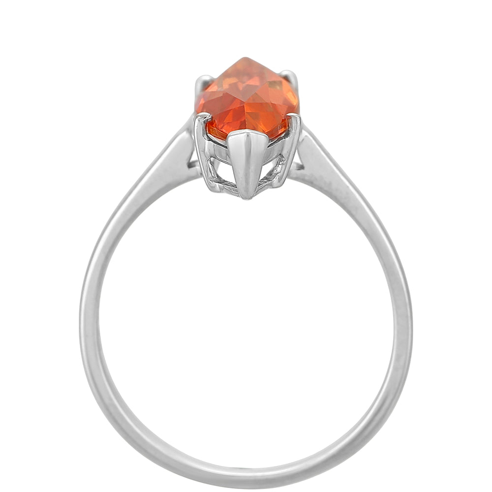 Stříbrný Prsten s Padparadscha Křemenem