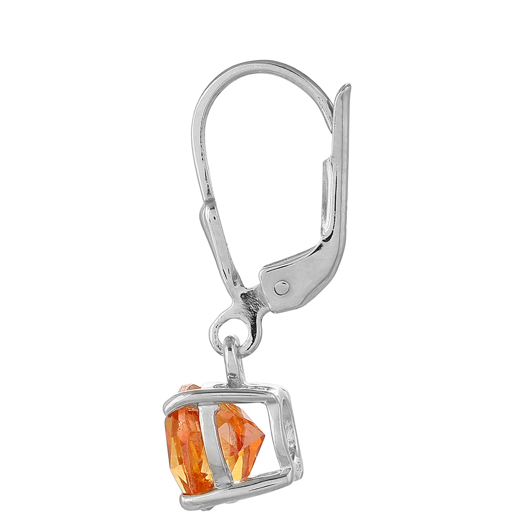Stříbrné Náušnice s Padparadscha Křemenem