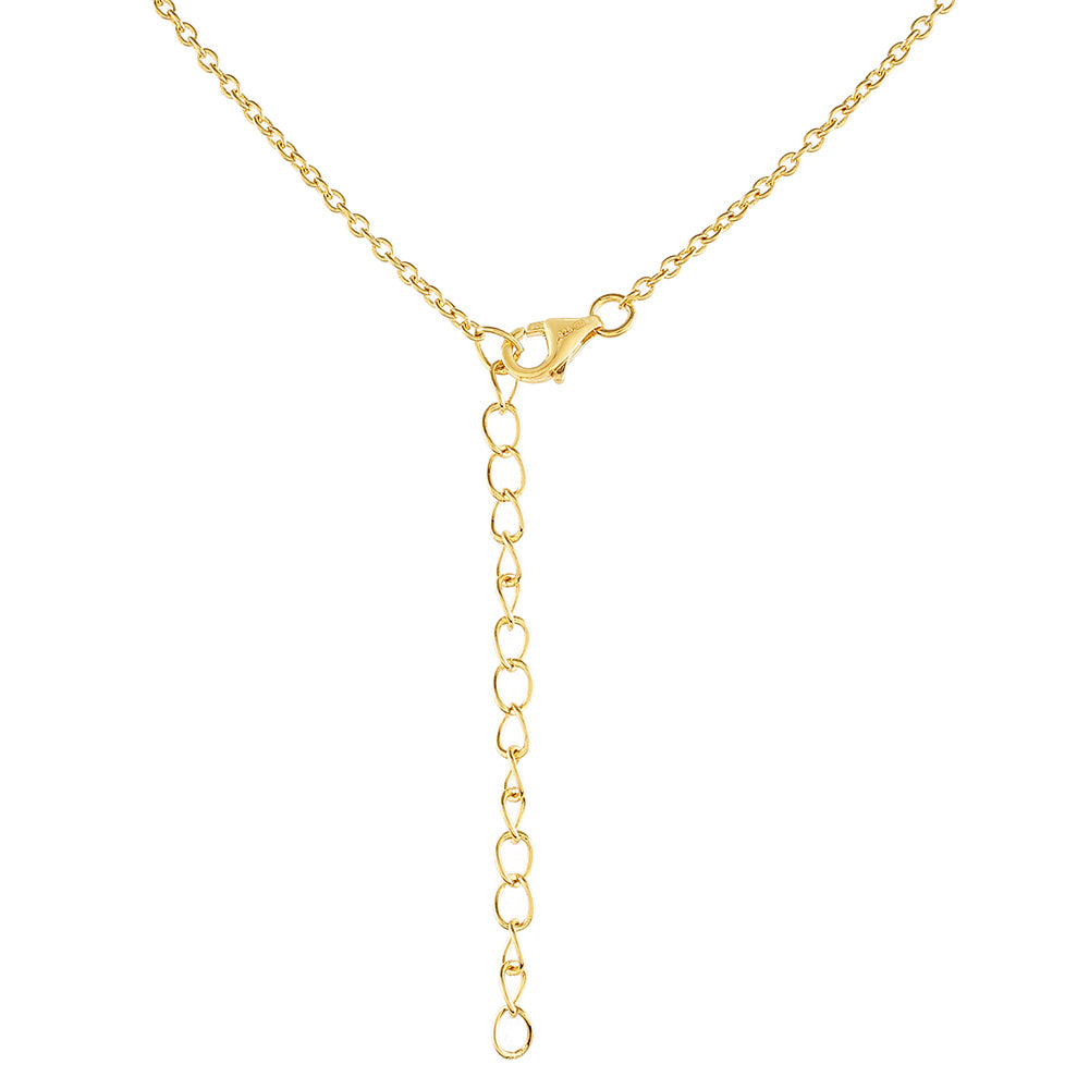 Pozlacené Stříbro 925/1000 - Náhrdelník s Barokní Sladkovodní Kultivovanou Perlou a Bílým Topazem - Karátové číslo: 6.38. přibližná hmotnost: 4.57 gramů