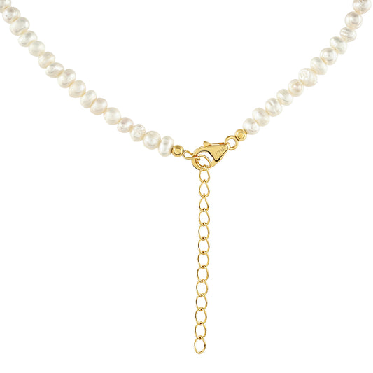 Pozlacené Stříbro 925/1000 - Náhrdelník s Barokní Sladkovodní Kultivovanou Perlou - Karátové číslo: 131.75. přibližná hmotnost: 27.63 gramů