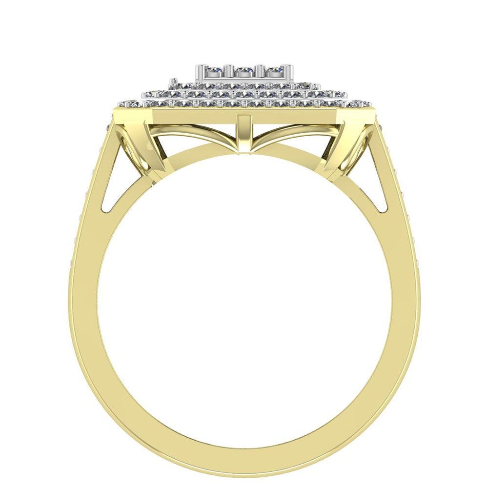 14K Zlatý Prsten s Bílým Diamantem