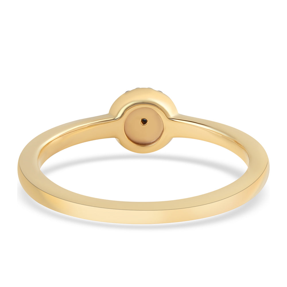 Pozlacený Stříbrný Prsten s Modrým Diamantem