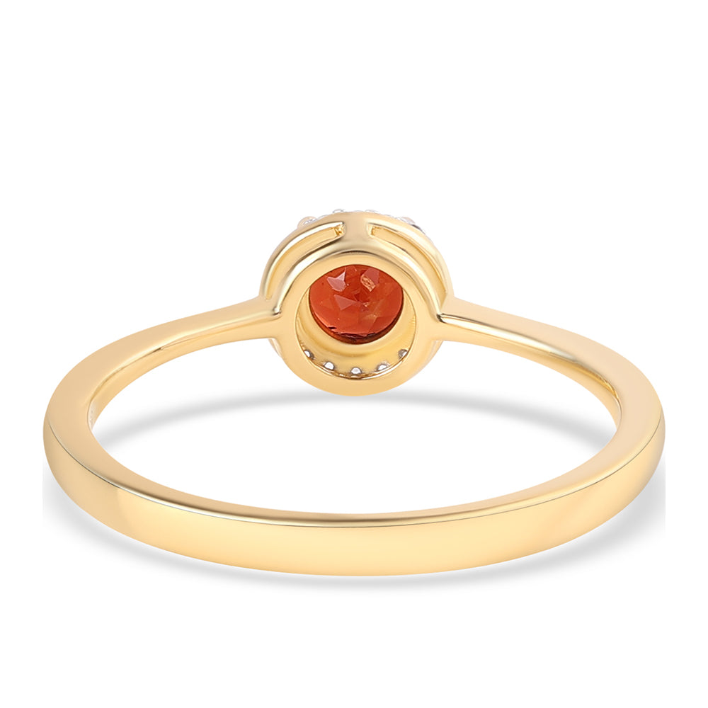 Pozlacený Stříbrný Prsten s Bartonským Granátem a Bílým Topazem