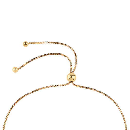 Pozlacený Stříbrný Náramek s Modrým Diamantem