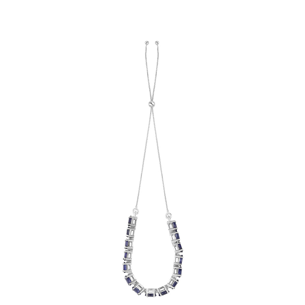 925 / 1000 Sterlingové Stříbro Náramek s Australským Modrým Safírem