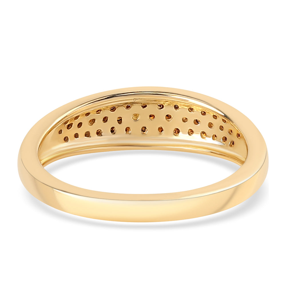 Pozlacený Stříbrný Prsten s Červeným Diamantem