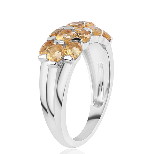 Stříbro 925/1000 - Prsten s Brazilským Citrínem tř.AA - Karátové číslo: 2.34. přibližná hmotnost: 3.82 gramů