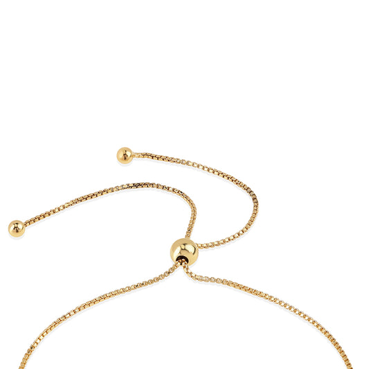 Pozlacené Stříbro 925/1000 - Náramek s Černým spinelem - Karátové číslo: 29.9. přibližná hmotnost: 8.67 gramů