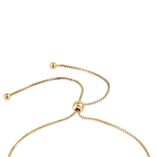 Pozlacené Stříbro 925/1000 - Náramek s Mozambickým Rubínem a Bílým Topazem - Karátové číslo: 1.1. přibližná hmotnost: 2.77 gramů