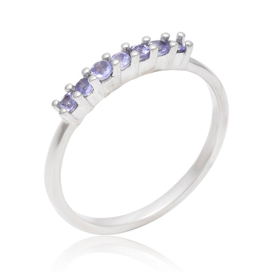 Stříbrný Prsten s AAA Tanzanitem