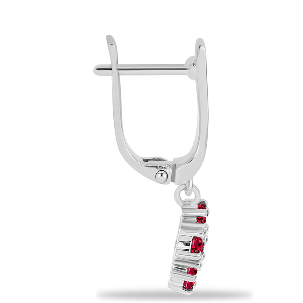 Stříbrné Náušnice s Cruizero Rubelitem