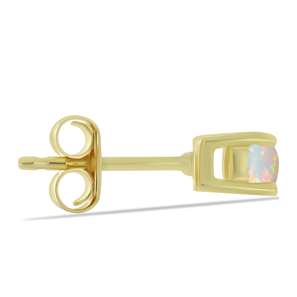 Pozlacené Stříbrné Náušnice s Welo opálem