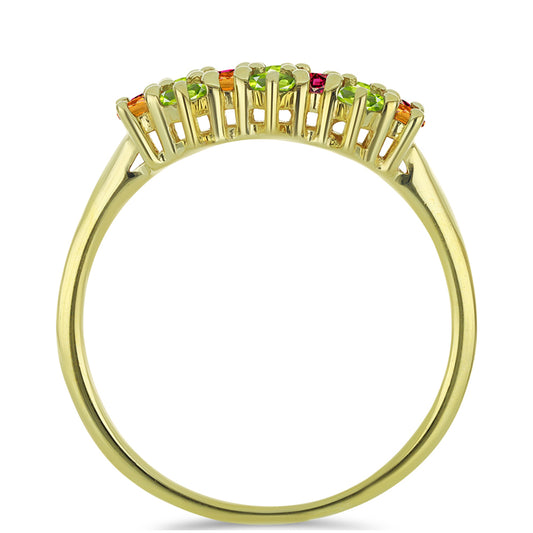 Pozlacený Stříbrný Prsten s Chakra Turmalínem