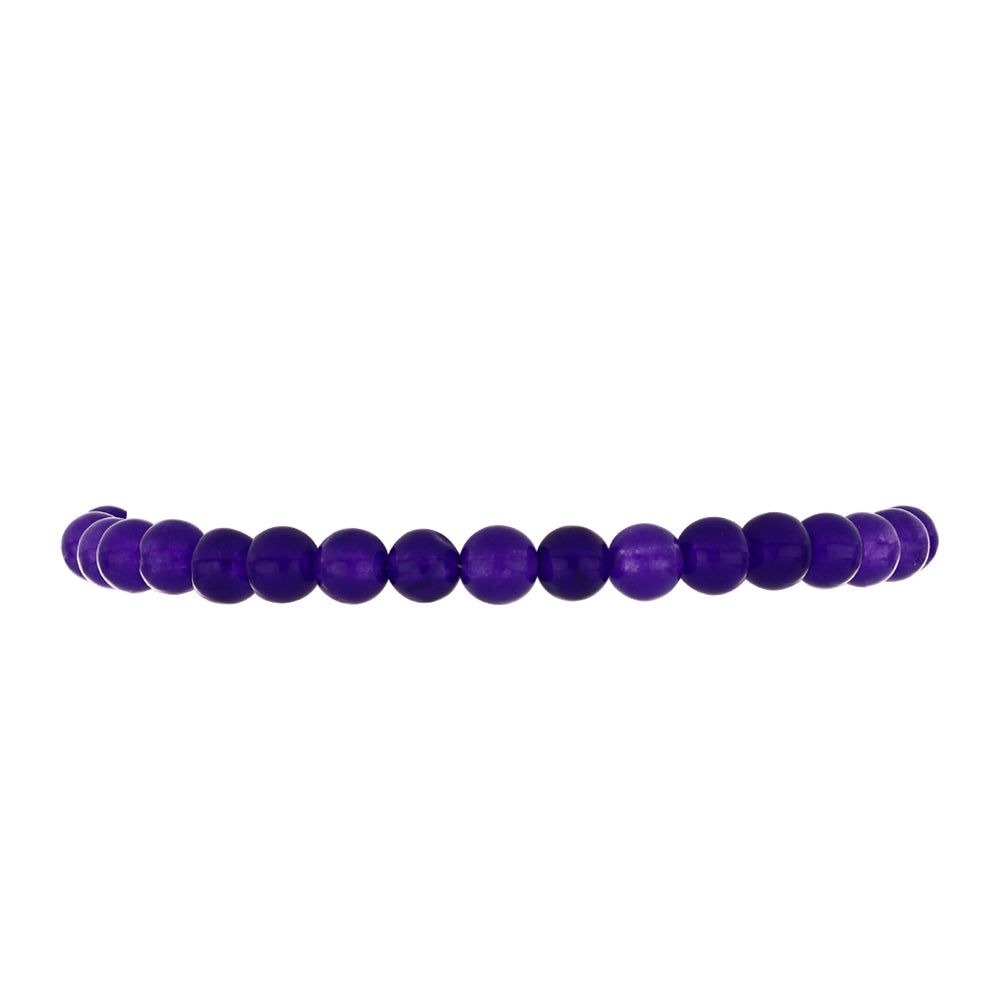 Stříbrný Náramek s Purpurovým Jadeitem