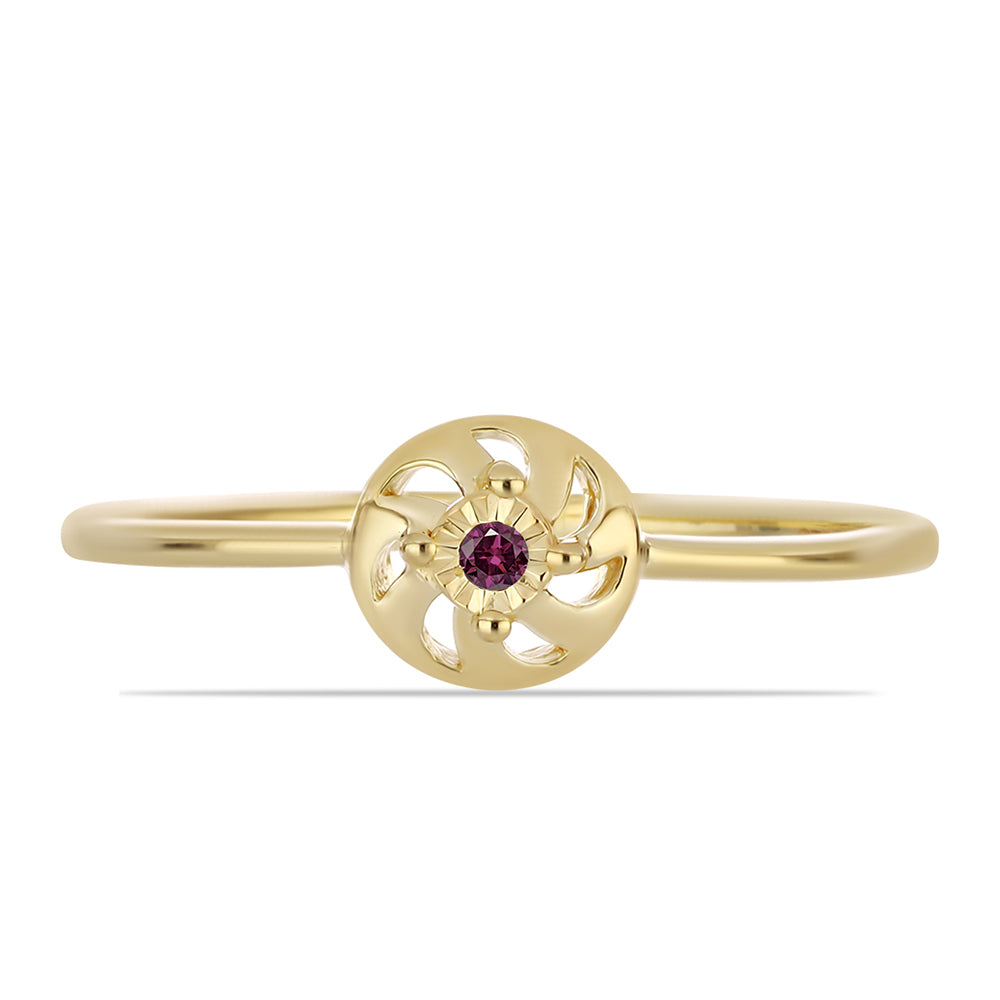 Pozlacená Stříbrná Sada s Purpurovým Diamantem ( Náušnice+Prsten+Přívěsek )
