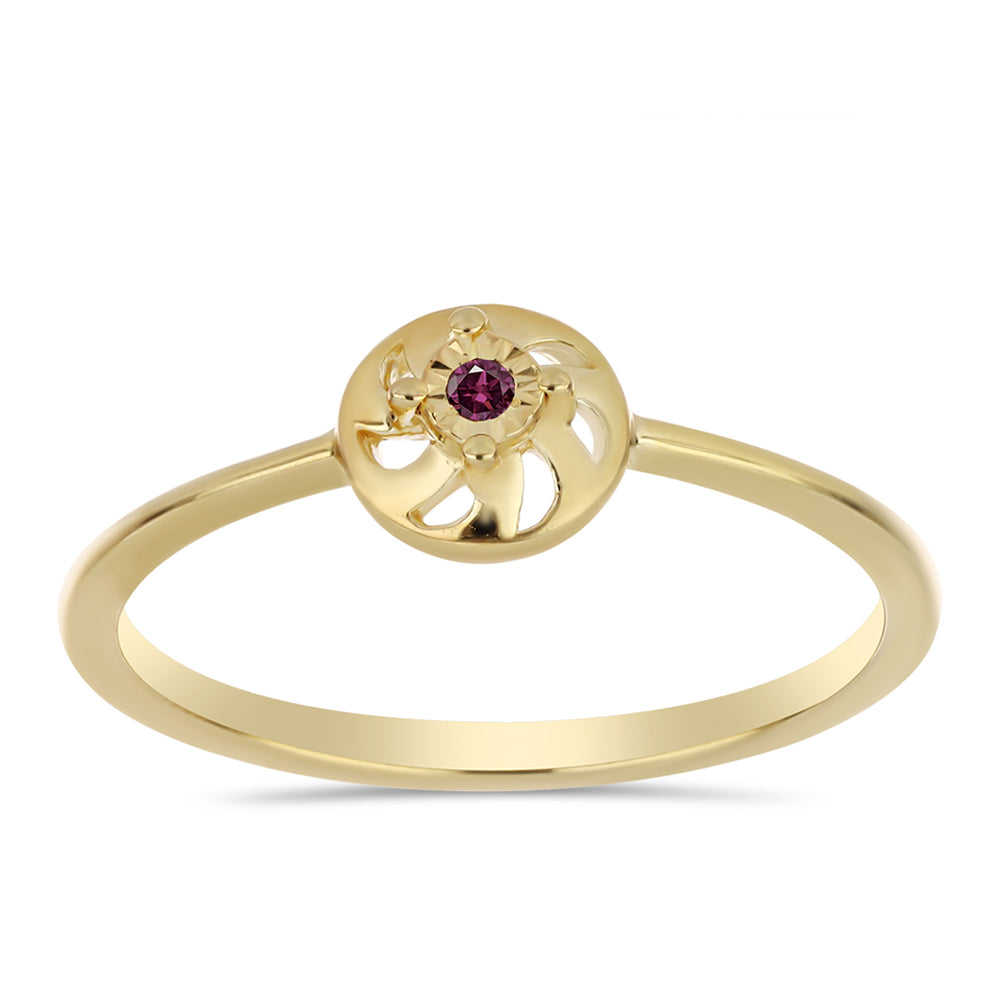 Pozlacená Stříbrná Sada s Purpurovým Diamantem ( Náušnice+Prsten+Přívěsek )