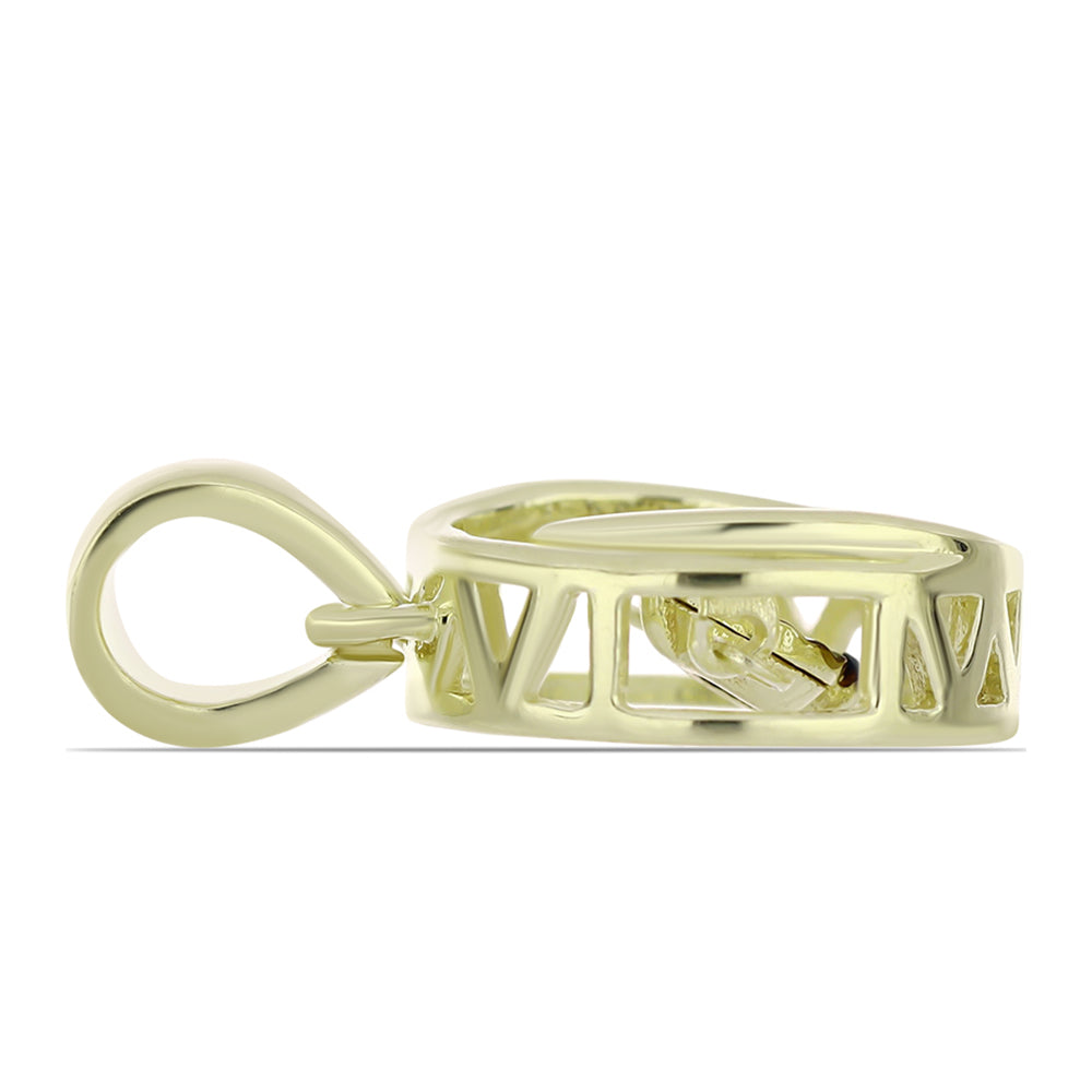 Pozlacený Stříbrný Přívěsek s Modrým tančícím diamantem