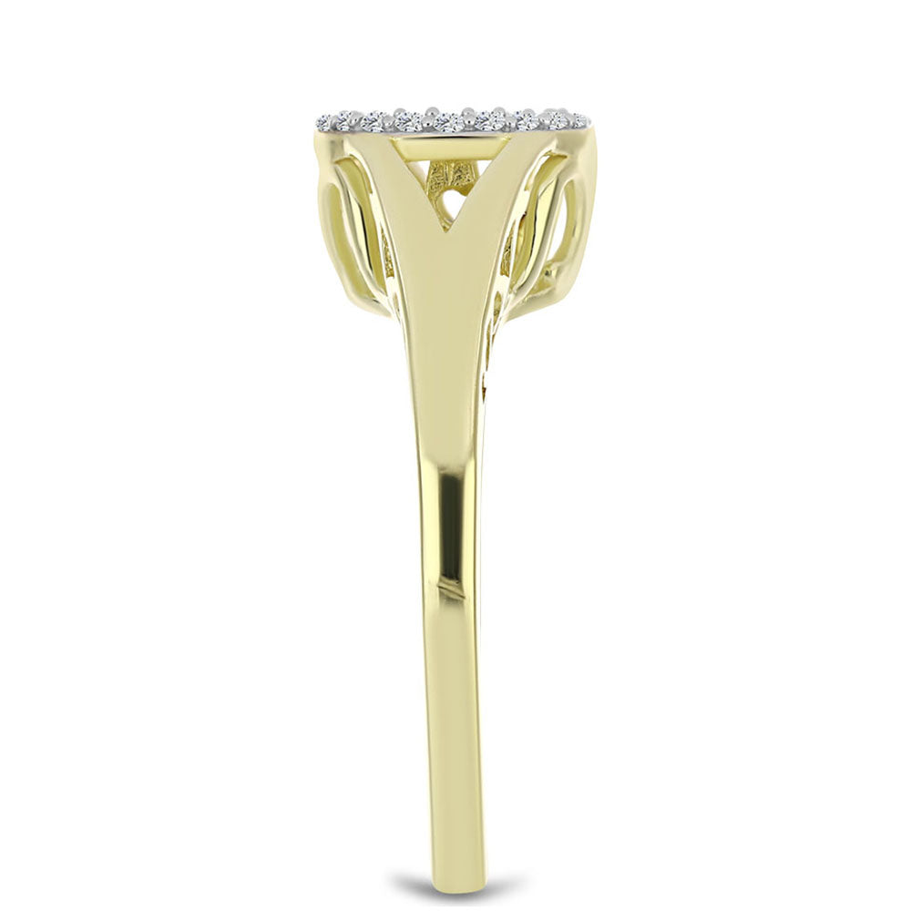 Pozlacený Stříbrný Prsten s Modrým tančícím diamantem a Bílým Topazem