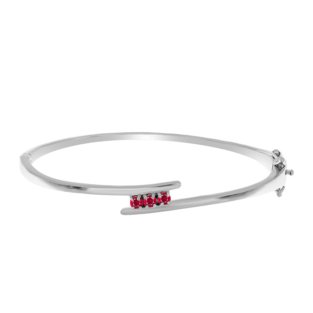 Stříbrný Náramek s Madagaskarským Rubínem