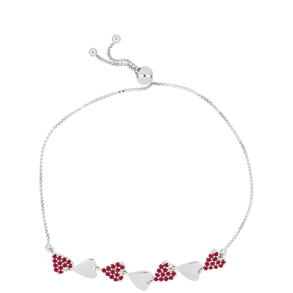 Stříbrný Náramek s Madagaskarským Rubínem