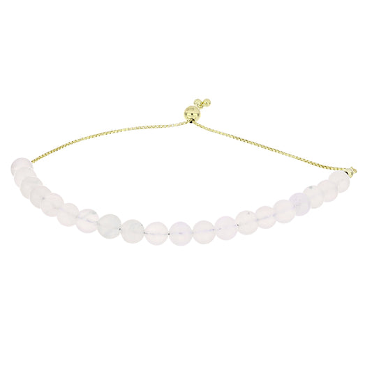 Pozlacené Stříbro 925/1000 - Náramek s Duhovým Měsíčním Kamenem - Karátové číslo: 36.68. přibližná hmotnost: 9.1 gramů