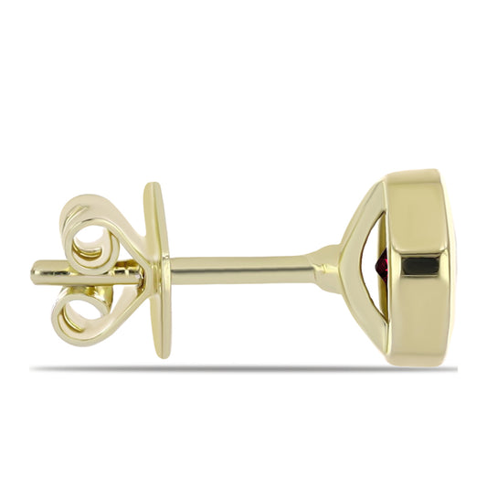 Pozlacené Stříbro 925/1000 - Náušnice s Rhodolitovým Granátem - Karátové číslo: 1.23. přibližná hmotnost: 2.26 gramů