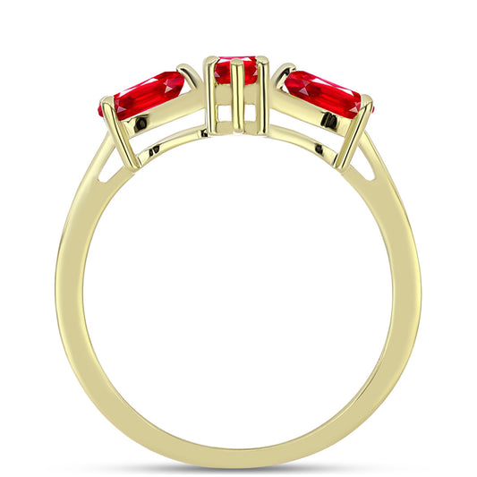 Pozlacené Stříbro 925/1000 - Prsten s Červeným Achátem - Karátové číslo: 1.14. přibližná hmotnost: 2.54 gramů