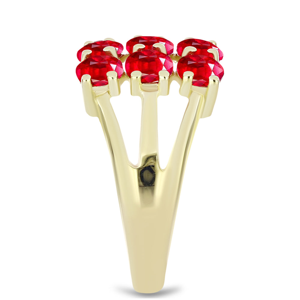 Pozlacené Stříbro 925/1000 - Prsten s Červeným Achátem - Karátové číslo: 3. přibližná hmotnost: 4.01 gramů