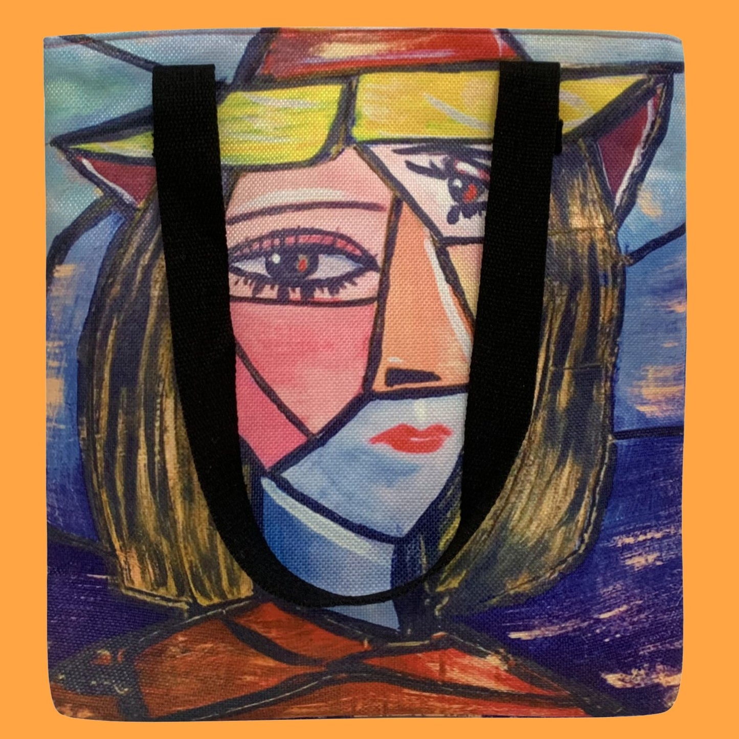 Nákupní taška, Picasso - Kubistický portrét, 38 cm x 10 cm x 36cm