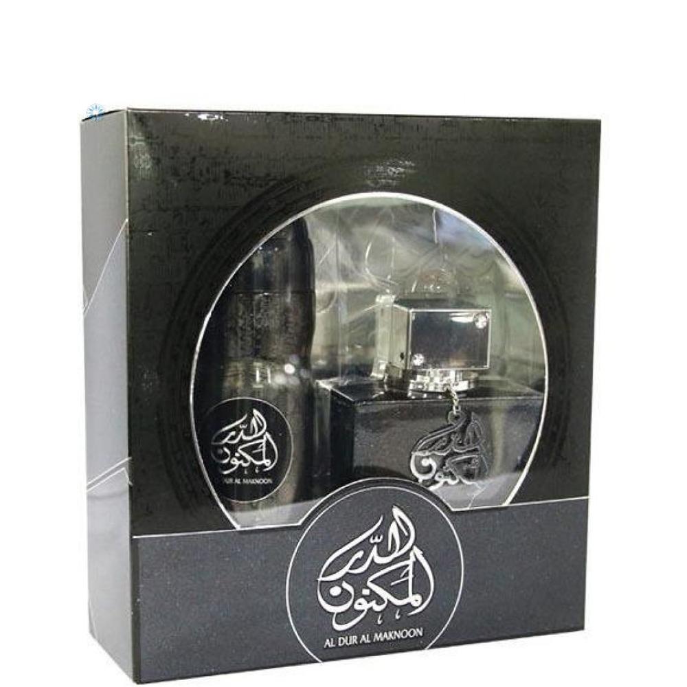 100 ml Eau de Parfum Al Dur Al Maknoon + 200 ml Deo Dárkový Set Orientální Květinová Ovocná Vůně pro Muže