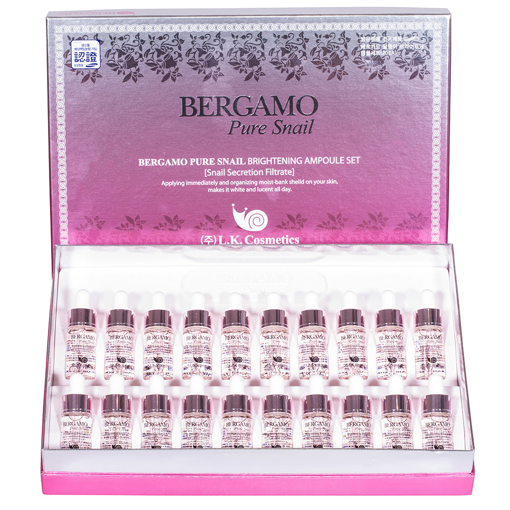 BERGAMO Sada 20 ks Ampulí s Hlemýždím Extraktem, 20 x 13ml