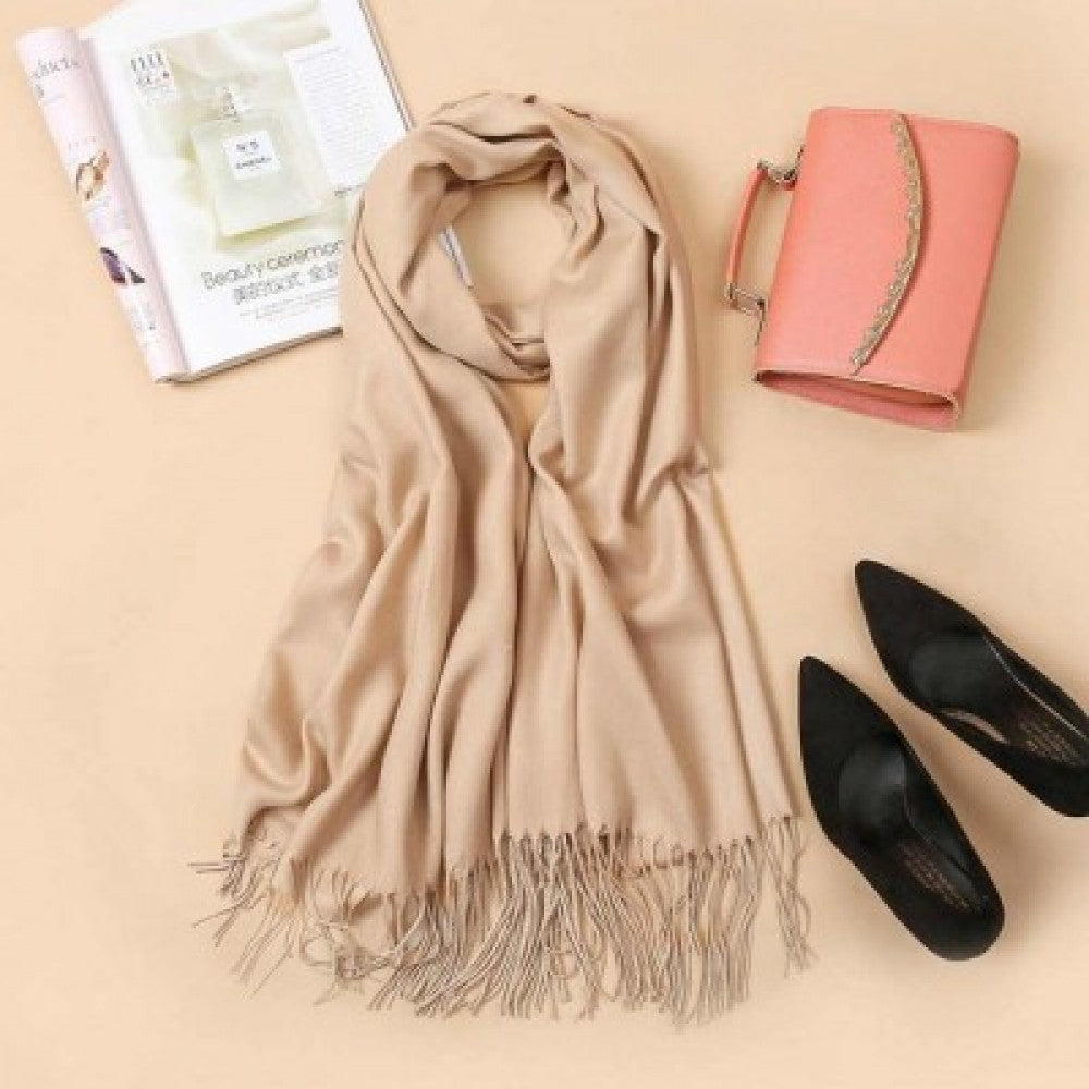 Modní Šála s Kašmírovým Efektem, Krémová