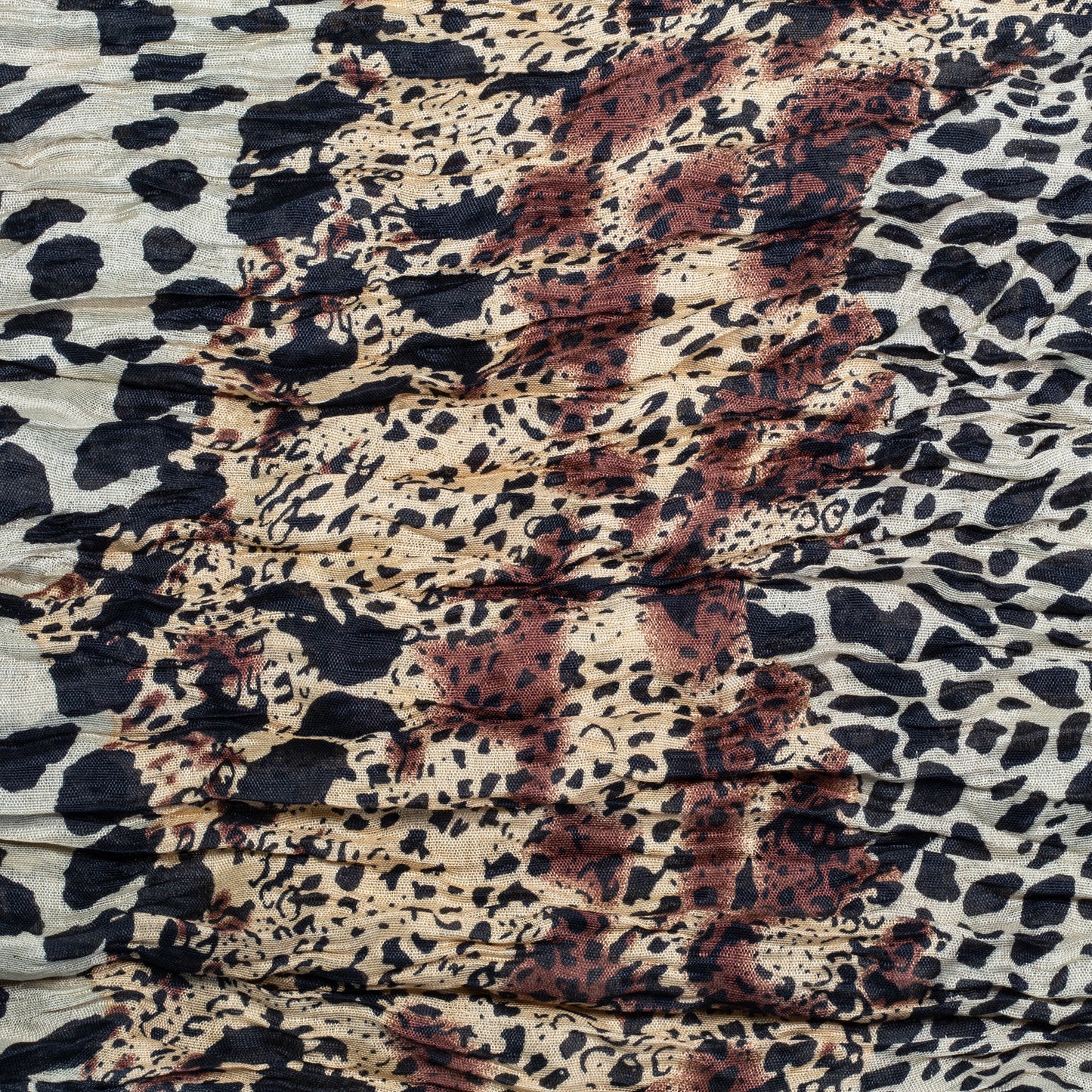 Módní šátek, 100% viskóza, 180 cm x 50 cm, HNĚDÁ(JGUÁR)